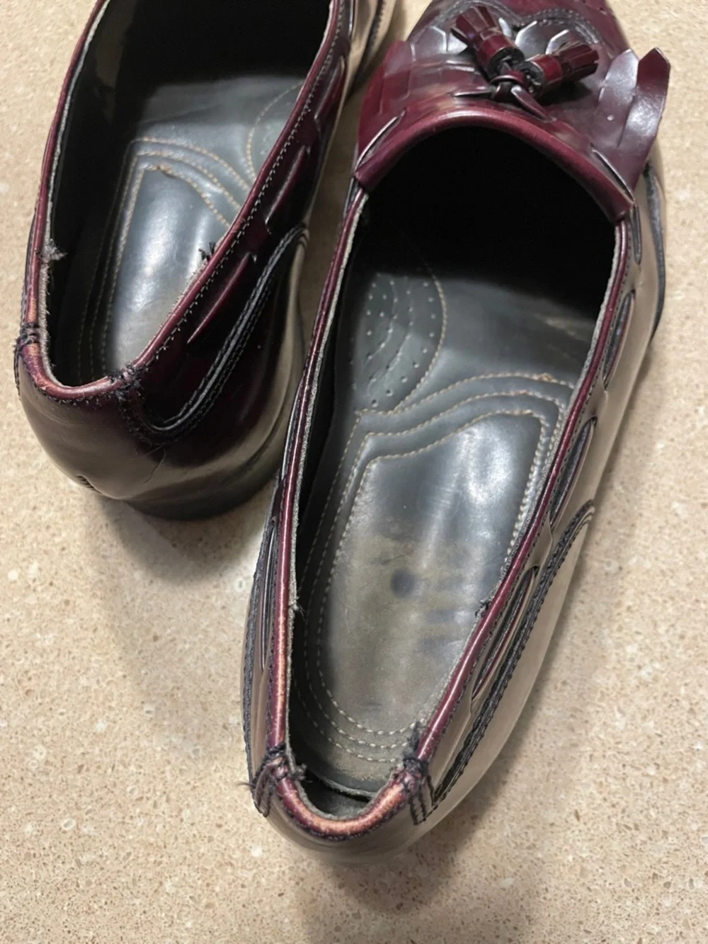 Dexter Burgundy Tassel Kiltie Loafers